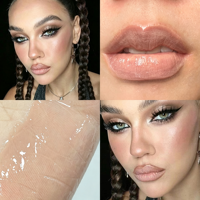 Gloss à lèvres végétalien personnalisé avec logo, maquillage minéral, hydratant, lissant, longue tenue, brillant, pour des lèvres pulpeuses, sans danger