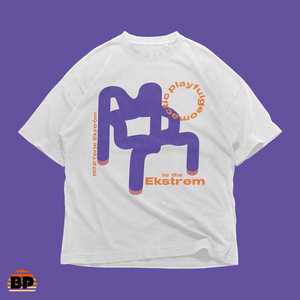 T-shirt Grafica Ekstrem Chair 1972 Terje Ekstrom Design Y2K Streetwear Oversize con Tipografia Geometrica Giocosa - Product Image 1