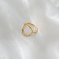 Mode 18k Plaqué Or Simple Grand Cercle Anneaux En Acier Inoxydable À La Mode Simple Anneau Bijoux Pour Femmes