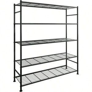 <span class=keywords><strong>Étagère</strong></span>s en fil d'acier réglables Présentoir en métal de stockage sur pied polyvalent pour <span class=keywords><strong>étagère</strong></span>s empilables de placard de garage de cuisine - Product Image 1