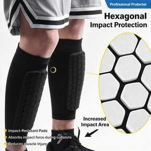 Honeycomb Anti-collision Outdoor Sports Leg <b>Cover</b> Universal Football Leg Socks Breathable Anti-collision Calf <b>Cover</b> - Product Image 1