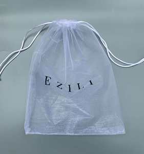 Bolsas de Regalo de Organza Grandes Personalizadas al por Mayor, con Cordón, Color CMYK, Recuerdos de Boda, Impresión Serigráfica, Empaque Promocional Personalizado - Product Image 5