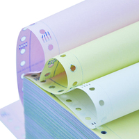 Papier d'impression continu sans carbone 3 plis CB CFB CF, papier NCR arc-en-ciel pour impression informatique, papier NCR sans carbone triplicate