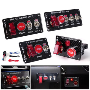 Panneau de commande combiné en fibre de carbone 12V avec démarrage du moteur et commandes ACC pour usage en course - Product Image 5