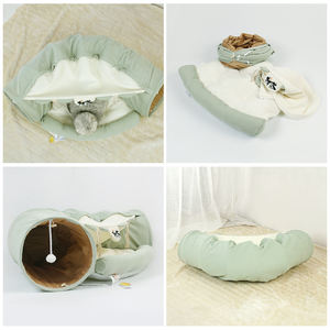 उच्च गुणवत्ता वाली आरामदायक बिल्ली और पिल्ला लक्जरी घर खिलौना प्यारा सुरंग डिजाइन पालतू जानवरों के लिए ठोस पैटर्न के साथ - Product Image 5