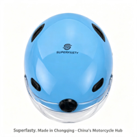 Casque de moto ouvert personnalisé de luxe en ABS, étanche, à dégagement rapide, avec motif, réglable pour la conduite estivale en scooter