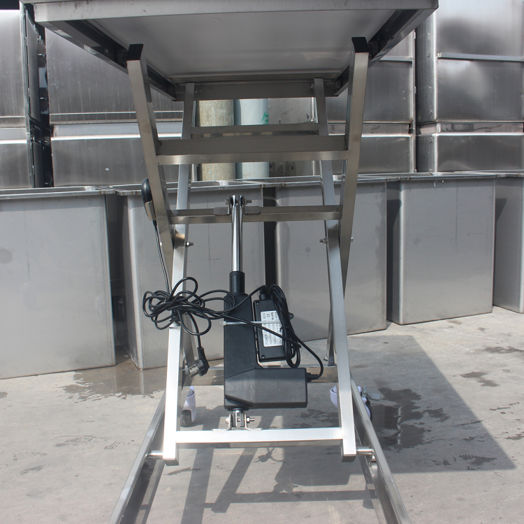 Mesa de operaciones de elevación de acero inoxidable para veterinaria de diseño conciso Mesa de cirugía