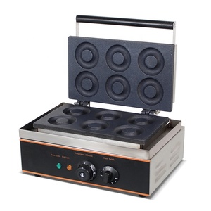 Yüksek kalite 110V/220V otomatik yapışmaz aperatifler çörek makinesi elektrikli waffle donut yapma makinesi - Product Image 2