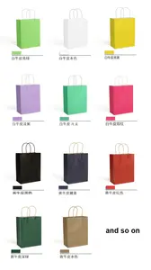 Wholesale Luxury Customize Logo Printed Recyclable Craft Paper Shopping Bag Gift Bags Custom Logo With Handles