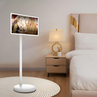 INNCHIP Monitor Smart TV Android 15 LED FHD de 24 Pulgadas, Pantalla Táctil Giratoria, WiFi de Doble Banda, 6+128GB, Doble Núcleo, con Base