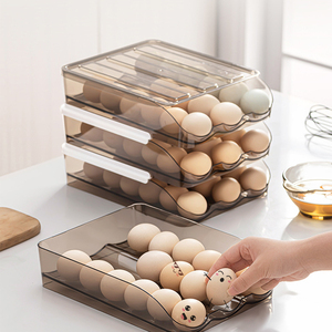 Boîte de rangement pour œufs 2023, support pour réfrigérateur, déplacement automatique des œufs - Product Image 1