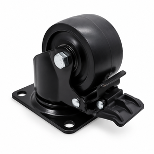 Industrial Swivel Casters 4 Inch Conductive Rubber ESD Anti Static <b>Wheels</b> For Sensitive Electronics Assembly Line - Product Image 2