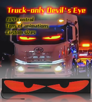 Pantalla LED Ojos de Demonio para Camión con Mensajes Animados Desplazables y Ojos Parpadeantes Programable, Panel LED Flexible Ojo del Diablo de 12V