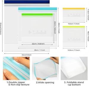 HuamaohengchunFree Leakproof Food Storage Bags, Silicone Free Containers for Meal Prep, Fridge Kitchen Organization - Product Image 2