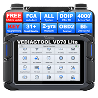 Herramienta de Diagnóstico Bidireccional VDIAGTOOL VD70Lite, Programador de Llaves, Escáner OBD para Todos los Autos con Actualizaciones de por Vida (Stock en EE. UU.)