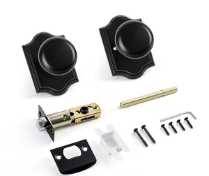 Zinc Alloy Modern Bedroom Bathroom Privacy Passage Interior <strong>Black</strong> <strong>Door</strong> <strong>Knob</strong> <strong>Door</strong> Handle - Product Image 5