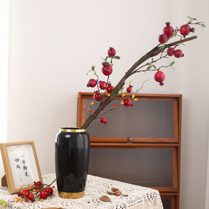 Ramas de Granada Artificiales, Fruta de la Fortuna de Plástico Rojo, Decoración para el Hogar, Decoración para el Año Nuevo Chino - Product Image 3