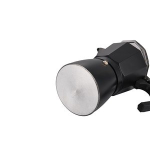 <span class=keywords><strong>Cafetera</strong></span> Moka redonda <span class=keywords><strong>Normal</strong></span>, máquina de café de aluminio con fondo de rosca negra, más de 10 - Product Image 2