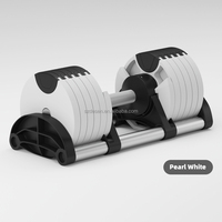 Ensemble d'haltères réglables avec support, logo personnalisé, haltères de musculation pour entraînement de force, haltères en fer pour salle de sport à domicile et usage commercial