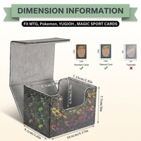Boîte de rangement exclusive scintillante pour plus de 100 cartes - Étui TCG brillant pour Commander Pokémon, prête à être expédiée