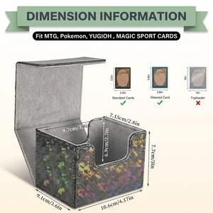 Boîte de jeu de cartes scintillante exclusive prête à être expédiée pour plus de 100 cartes - Étui TCG brillant pour MTG Commander Pokémon - Product Image 2