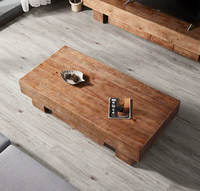 Ensemble table basse et meuble TV en bois de style nordique avec espace de rangement, station de préparation du thé Tatami pour petits espaces et entrées