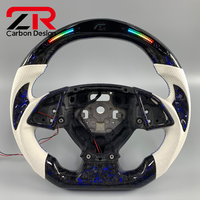 Accessoires intérieurs pour Chevrolet Camaro SS ZL1 2SS Corvette C7, style racing, volant de voiture en fibre de carbone forgée avec LED RPM
