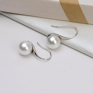 Composants de bijoux en argent S925 pour la création de boucles d'oreilles tendance pour femme, avec grande perle, motif talons hauts et forme cuillère vide - Product Image 2