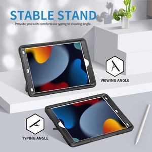 Étui de protection pour tablette avec bandoulière et béquille pour <span class=keywords><strong>iPad</strong></span> <span class=keywords><strong>9ème</strong></span> <span class=keywords><strong>génération</strong></span>, étui de protection pour tablette avec poignée pour <span class=keywords><strong>iPad</strong></span> 10.2 2021 - Product Image 3