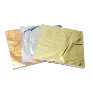 1000p/bag 14/16cm Copper sheets Imitation Gold Foil Leaf Sheets For nail Art Crafts Celling Decoration