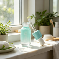 Bouteille en verre vide en gros avec compte-gouttes, rechargeable, format voyage, pour huiles essentielles, sérums et parfums