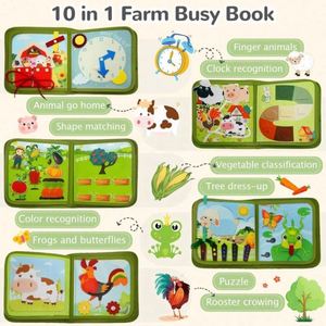 ของเล่นมอนเตสซอรี่แบบใหม่ หนังสือผ้าสักหลาดธีมฟาร์ม สำหรับเด็กวัยเตาะแตะ เสริมพัฒนาการ พร้อมราคาโรงงาน - Product Image 3