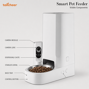 Tailcheer Smart Pet Feeder dengan Kamera 3L Pengumpan Otomatis untuk Kucing dan Anjing, Pengumpanan Jarak Jauh, Desain Anti Macet, Grosir OEM ODM - Product Image 2