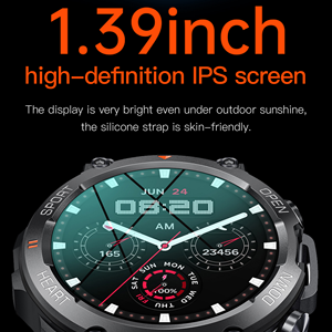 Montre connectée de <span class=keywords><strong>sport</strong></span> K56 Pro 400 mAh avec boussole, éclairage personnalisable en usine, étanche, anti-poussière - Compatible avec l'application Dafit - Product Image 2