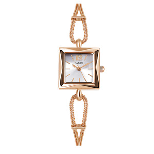 Orologio al Quarzo Elegante da Donna con Cinturino in Metallo Intrecciato Unico, Cassa Quadrata Compatta, Quadrante Opaco, Ideale per Negozi di Articoli da Regalo e Rivenditori Online - Product Image 5