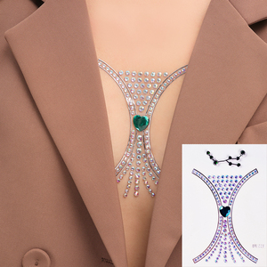 Autocollants <span class=keywords><strong>de</strong></span> tatouage temporaires personnalisés OEM, style américain, écologiques, en résine acrylique, <span class=keywords><strong>strass</strong></span>, imperméables, pour le <span class=keywords><strong>visage</strong></span> et le corps - Product Image 5