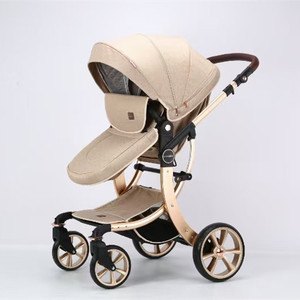 Poussette bébé 2 en 1 avec siège réversible, cadre en aluminium pliable portable, berceau, poussette pour nourrissons - Product Image 3