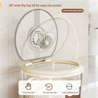 Grande capacité, écologique, durable, anti-humidité, organisateur de cuisine en plastique, distributeur de riz, baril à céréales, efficace