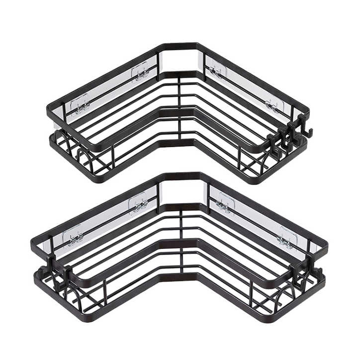 Ginger Splashables Large Corner Shower Caddy – Polished Chrome, Wall Mounted Basket