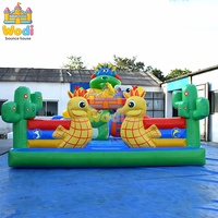 WODI Castillo Inflable Comercial de PVC de Grado Comercial de 0.55 mm, Inflable Comercial para Niños y Adultos, Grado de Alquiler