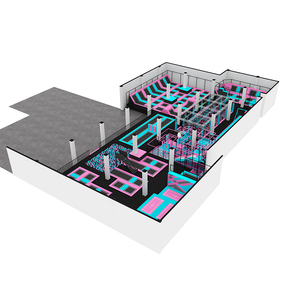 Grande aire de jeux <span class=keywords><strong>interactive</strong></span> personnalisée pour enfants, ensemble intérieur, équipement de parc de trampoline pour enfants - Product Image 4