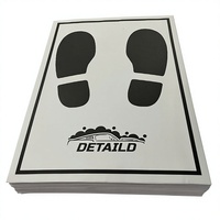 Tapis de sol jetables en papier blanc pour lavage de voiture, logo personnalisé, anti-poussière, vente en gros, usage unique