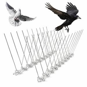 Piques anti-oiseaux en <span class=keywords><strong>PC</strong></span> massif résistant aux UV, écologiques, pour extérieur, anti-pigeons, répulsif pour chats, pour toits, murs, clôtures et avant-toits, sécurité - Product Image 2