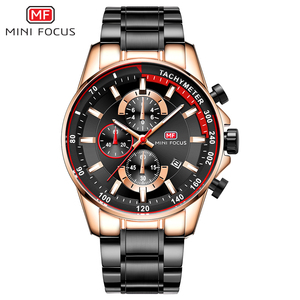 Montres pour hommes en gros, chronographe, montre à quartz pour hommes, multifonction, luxe, acier inoxydable, sport, montre bleue pour hommes - Product Image 4