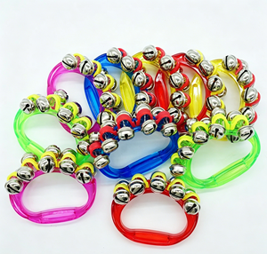 Campana de cuerda de plástico al por mayor, instrumento de percusión Orff, campana de mano, juguete para niños, accesorios de actuación, sonajero infantil - Product Image 2