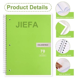 Đồ dùng học tập biểu tượng tùy chỉnh tùy chỉnh in ấn A5 A6 A4 B5 thành phần mực chảy máu giấy xoắn ốc ràng buộc máy tính xách tay cho các trường học sử dụng - Product Image 5