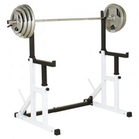 Support de barre réglable en hauteur et en largeur pour squats et développés couchés