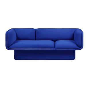 Canapé trois places bleu moderne avec fauteuil individuel, rembourré en mousse, mobilier de salon, design carré, style artistique - Product Image 5