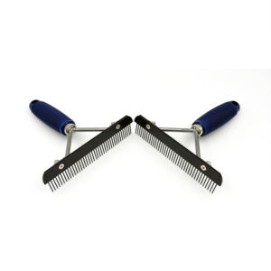 Râteau de toilettage pour animaux de compagnie Râteau de nettoyage des dents longues Peigne de perte en acier inoxydable Kit de toilettage Brosse pour <span class=keywords><strong>chien</strong></span> Peigne à curry Grattoir à sueur - Product Image 4