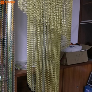 ม่านโซ่โลหะคุณภาพสูง ตาข่ายอะลูมิเนียม สำหรับ<span class=keywords><strong>ฉาก</strong></span>หลัง<span class=keywords><strong>เวที</strong></span>และตกแต่งบาร์ไนท์คลับ - Product Image 2